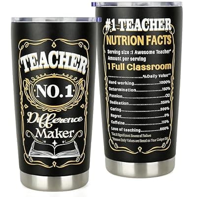 YUQIHOL Teacher Appreciation Gifts for Men - Thank You Teacher Gifts for Valentines Birthday Christmas Teacher's Day - Male Teachers Gift Ideas from Student - Teachers Gift for Women 20oz Tumbler